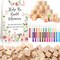 125-Pc Baby Shower Block Game – 100 Wooden Blocks, 24 Markers, Sign & Prize (Flower)